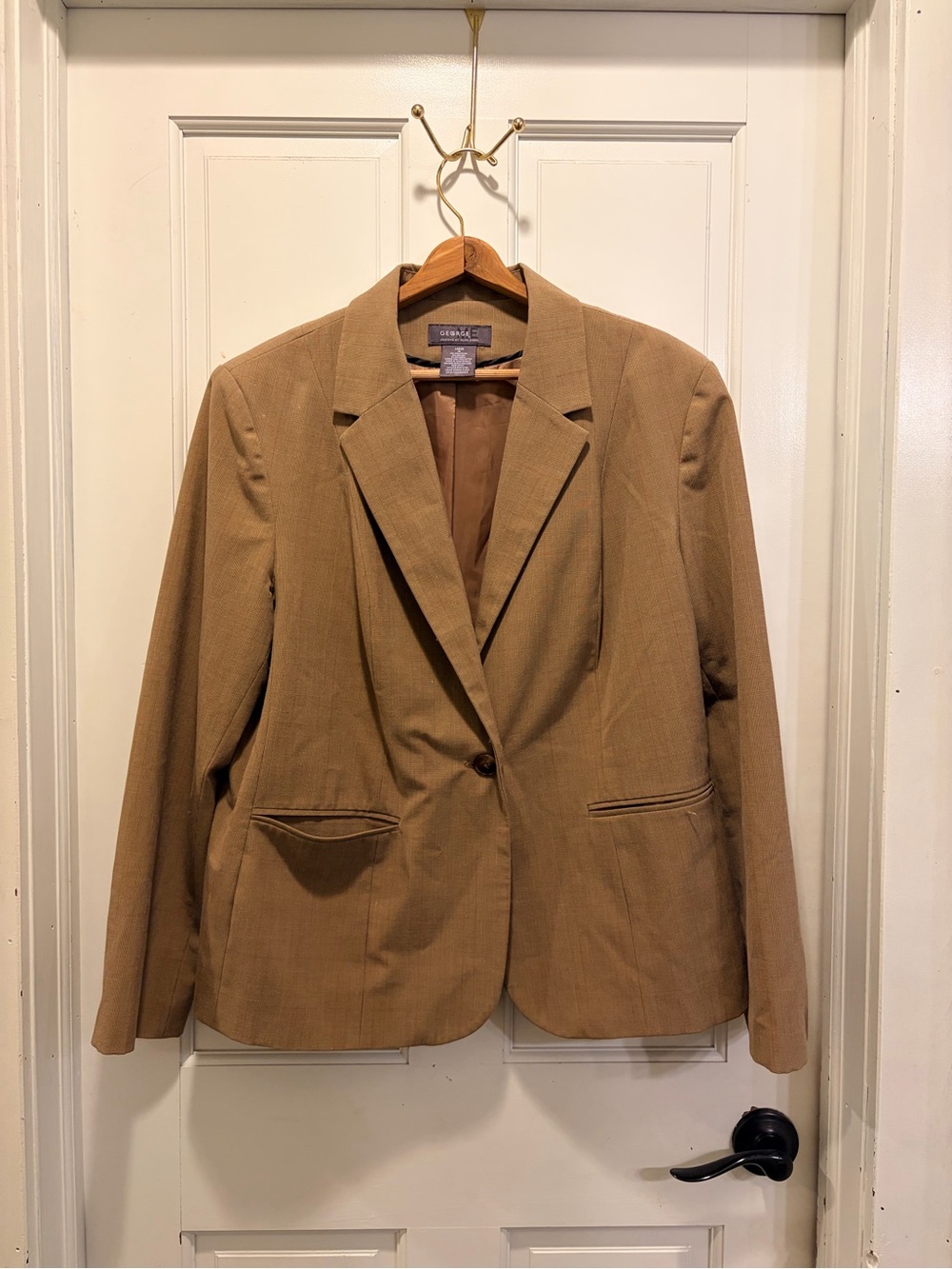 George Camel Brown Single-Button Women's Blazer